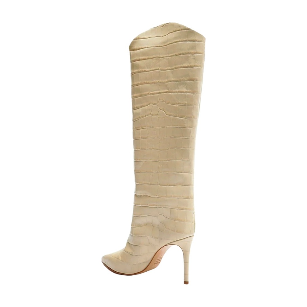 Schutz | MARYANA CROCODILE-EMBOSSED LEATHER BOOT | US 7 - Picture 2 of 13